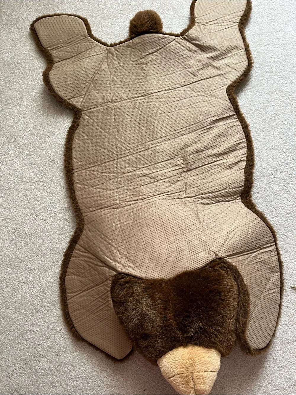 Brown Bear Faux Bearskin Rug